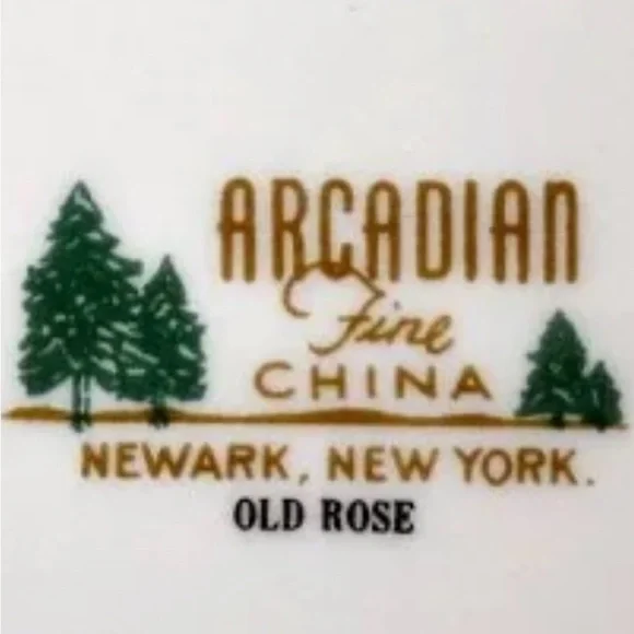 Vintage ARCADIAN OLD ROSE Oval Vegetable Bowl Serving Dish Floral Pink Roses - Picture 2 of 3